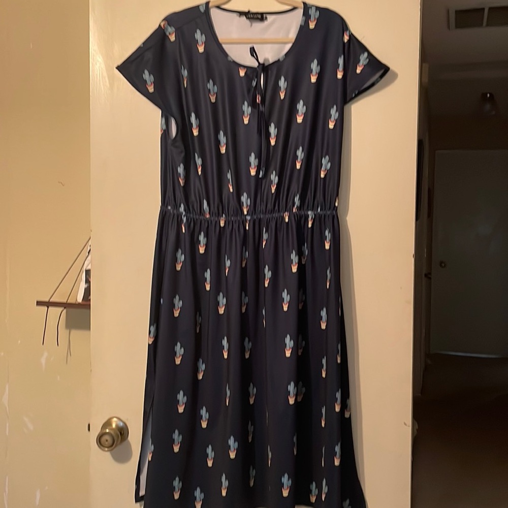 Cactus print dress